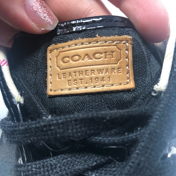 Coach Barrett Black Sneaker Canvas Size 8B - Picture 9 of 9